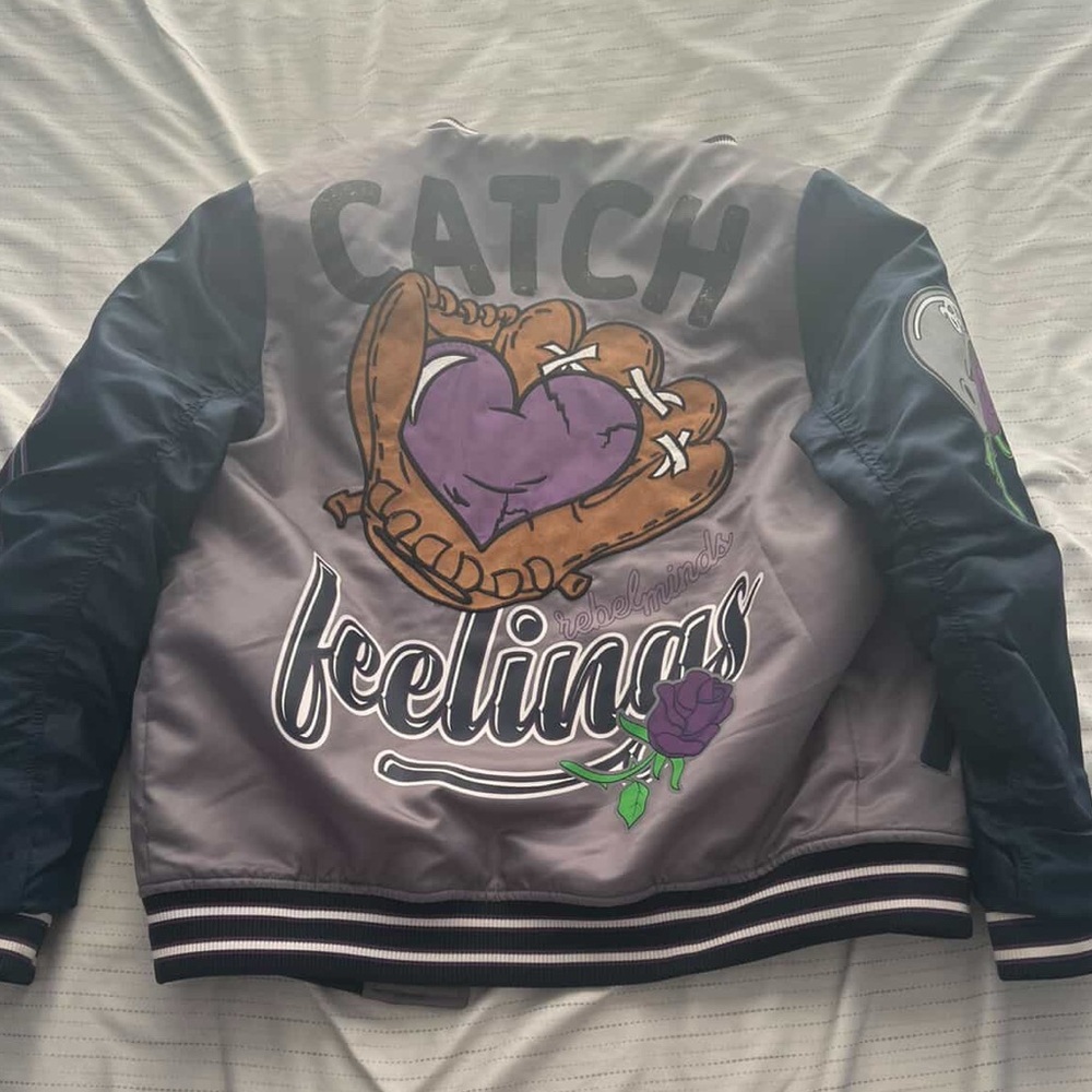 Men’s Varsity Jacket - Gray and Black
